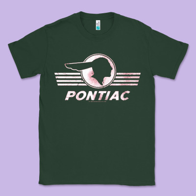 Pontiac Distressed Classic Tee Designed By Snappyart