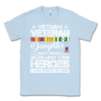 Dusty Blue VietNam Veteran daughter Most People Never Meet Their Heroes Classic Tee - SnappyArt