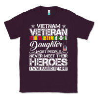 Plum VietNam Veteran daughter Most People Never Meet Their Heroes Classic Tee - SnappyArt