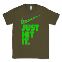 Army Green Just Hit It Cannabis Weed Vintage Retro Design for Weed Lover Classic Tee - SnappyArt
