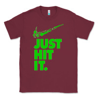 Burgundy Just Hit It Cannabis Weed Vintage Retro Design for Weed Lover Classic Tee - SnappyArt