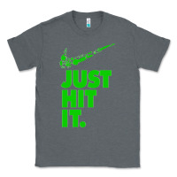 Charcoal Heather Just Hit It Cannabis Weed Vintage Retro Design for Weed Lover Classic Tee - SnappyArt