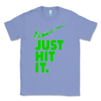 Colony Blue Just Hit It Cannabis Weed Vintage Retro Design for Weed Lover Classic Tee - SnappyArt