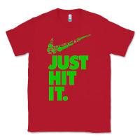 Red Just Hit It Cannabis Weed Vintage Retro Design for Weed Lover Classic Tee - SnappyArt