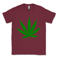 Burgundy Weed Classic Tee - SnappyArt