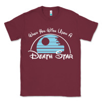 Burgundy when you wish upon a death star Classic Tee - SnappyArt
