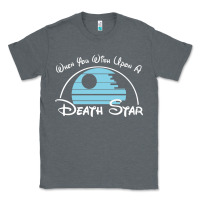 Charcoal Heather when you wish upon a death star Classic Tee - SnappyArt