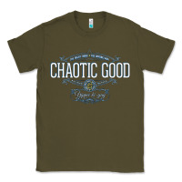 Army Green Chaotic Good Essential  Copy Classic Tee - SnappyArt