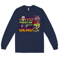 Navy coffee brings me back dead Long Sleeve Tee - BarkalooDesign