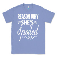 Colony Blue the reason she is spoiled couples matching set valentines t shirt Classic Tee - SnappyArt