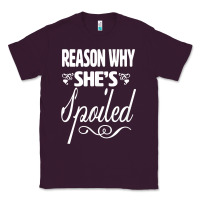 Plum the reason she is spoiled couples matching set valentines t shirt Classic Tee - SnappyArt