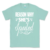Seafoam the reason she is spoiled couples matching set valentines t shirt Classic Tee - SnappyArt