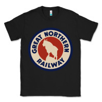 Black Great Northern Railroad Classic Tee - SnappyArt