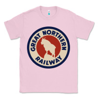 Bubblegum Pink Great Northern Railroad Classic Tee - SnappyArt