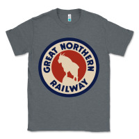 Charcoal Heather Great Northern Railroad Classic Tee - SnappyArt