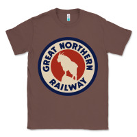 Chestnut Great Northern Railroad Classic Tee - SnappyArt