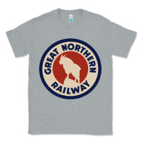 Heather Grey Great Northern Railroad Classic Tee - SnappyArt