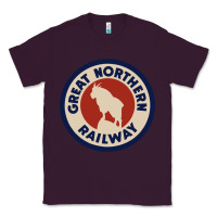 Plum Great Northern Railroad Classic Tee - SnappyArt