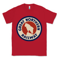 Red Great Northern Railroad Classic Tee - SnappyArt