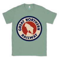 Sage Great Northern Railroad Classic Tee - SnappyArt