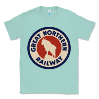 Seafoam Great Northern Railroad Classic Tee - SnappyArt