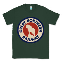 Sports Green Great Northern Railroad Classic Tee - SnappyArt