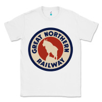 White Great Northern Railroad Classic Tee - SnappyArt