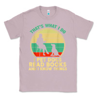 Lilac that what i do i pet dogs read books and i know things t shirt Classic Tee - SnappyArt