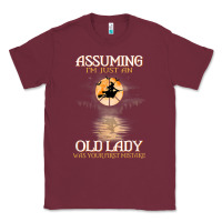 Burgundy assuming i'm just an old lady was your first mistake witch Classic Tee - SnappyArt