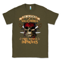 Army Green pirate the beatings will continue until morale improves Classic Tee - SnappyArt
