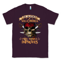 Plum pirate the beatings will continue until morale improves Classic Tee - SnappyArt