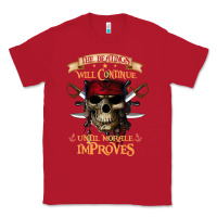 Red pirate the beatings will continue until morale improves Classic Tee - SnappyArt