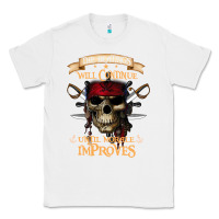 White pirate the beatings will continue until morale improves Classic Tee - SnappyArt