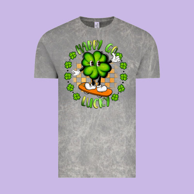 Happy Go Lucky Vintage Tee Designed By Artiststas