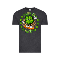 Vintage Black happy go lucky Vintage Tee - Artiststas