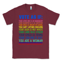 Burgundy Vote As If Your Life Depends On It Human Rights Classic Tee - SnappyArt