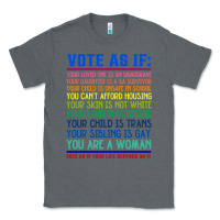 Charcoal Heather Vote As If Your Life Depends On It Human Rights Classic Tee - SnappyArt