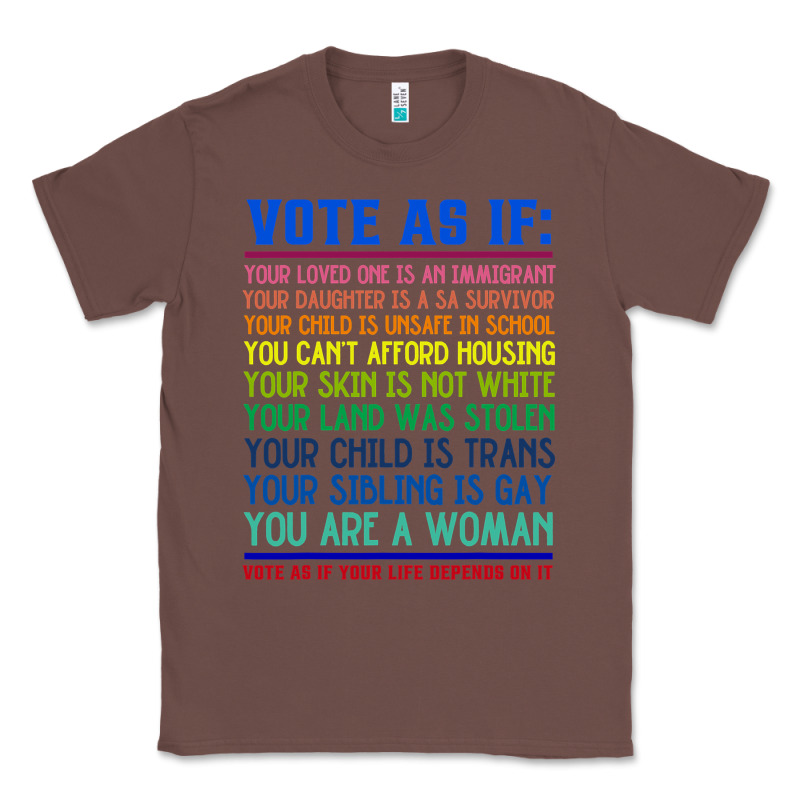 Vote As If Your Life Depends On It Human Rights Classic Tee by SnappyArt | Teevron