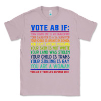 Lilac Vote As If Your Life Depends On It Human Rights Classic Tee - SnappyArt