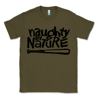 Army Green naughty by nature Classic Tee - SnappyArt