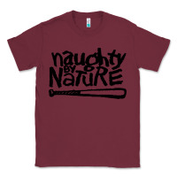 Burgundy naughty by nature Classic Tee - SnappyArt