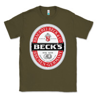 Army Green Beck’s-Dark Classic Tee - SnappyArt