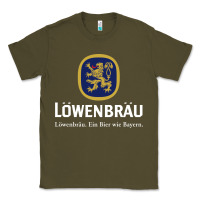 Army Green lowenbrau Classic Tee - SnappyArt