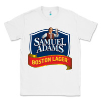 White samuel adams Classic Tee - SnappyArt