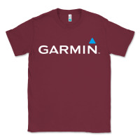 Burgundy Official Garmin Original Merchandise Classic Tee - SnappyArt