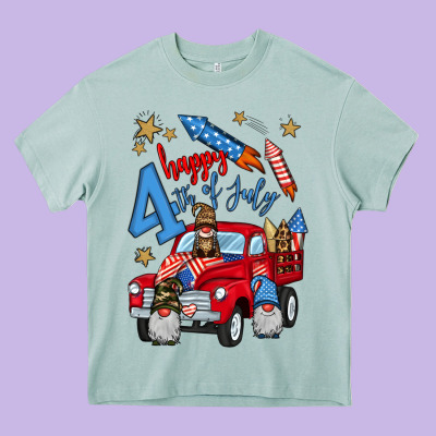 4th Of July Truck  1 Heavy Core Tee Designed By Bundleandbundleshop
