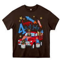 Chocolate Brown 4th of july truck  1 Heavy Core Tee - BundleAndBundleShop