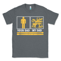 Charcoal Heather mens my dad is a drummer your dad not drum player father's day t shirt Classic Tee - SnappyArt