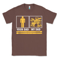 Chestnut mens my dad is a drummer your dad not drum player father's day t shirt Classic Tee - SnappyArt
