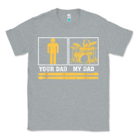 Heather Grey mens my dad is a drummer your dad not drum player father's day t shirt Classic Tee - SnappyArt